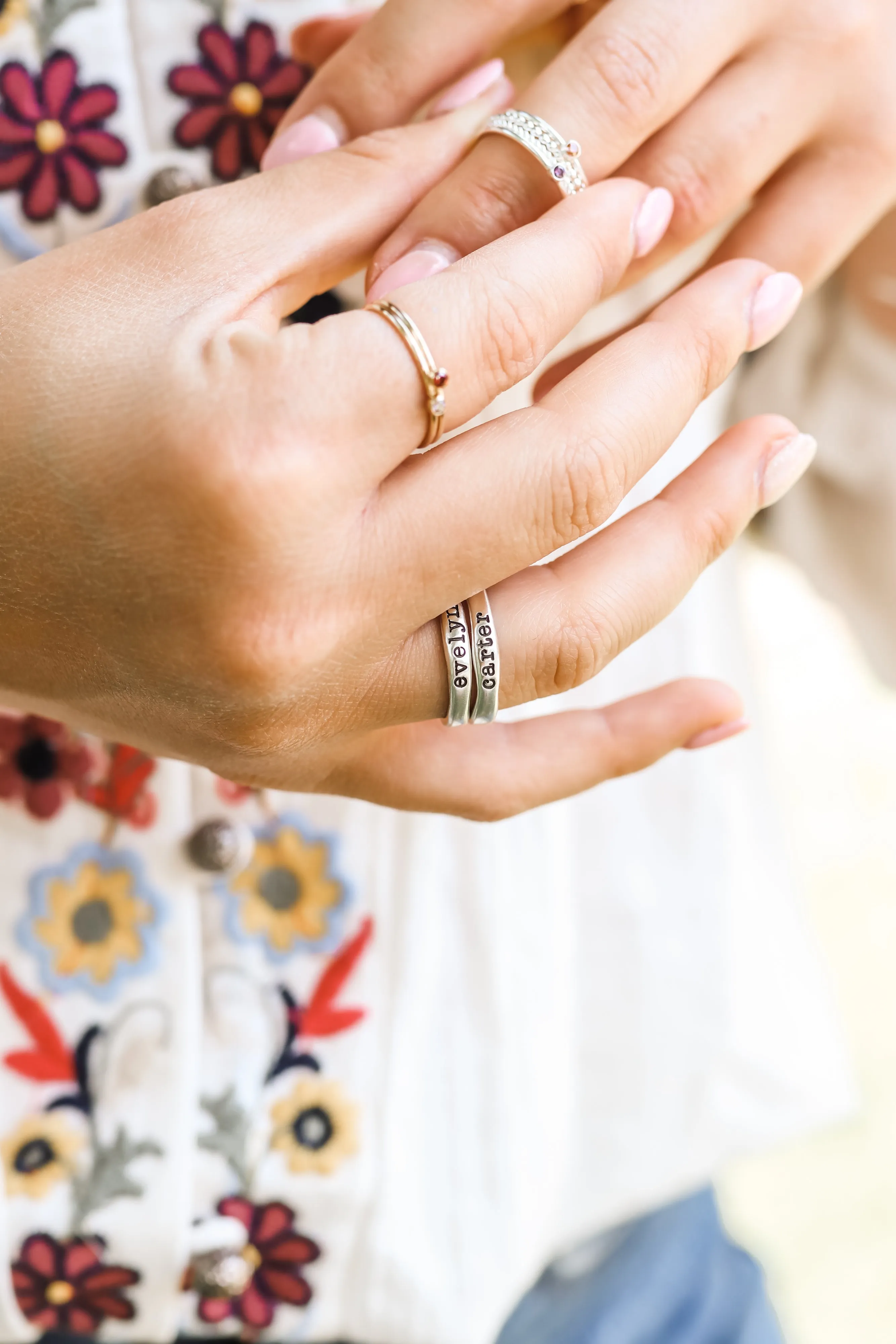 stacking birthstone ring {yellow gold}