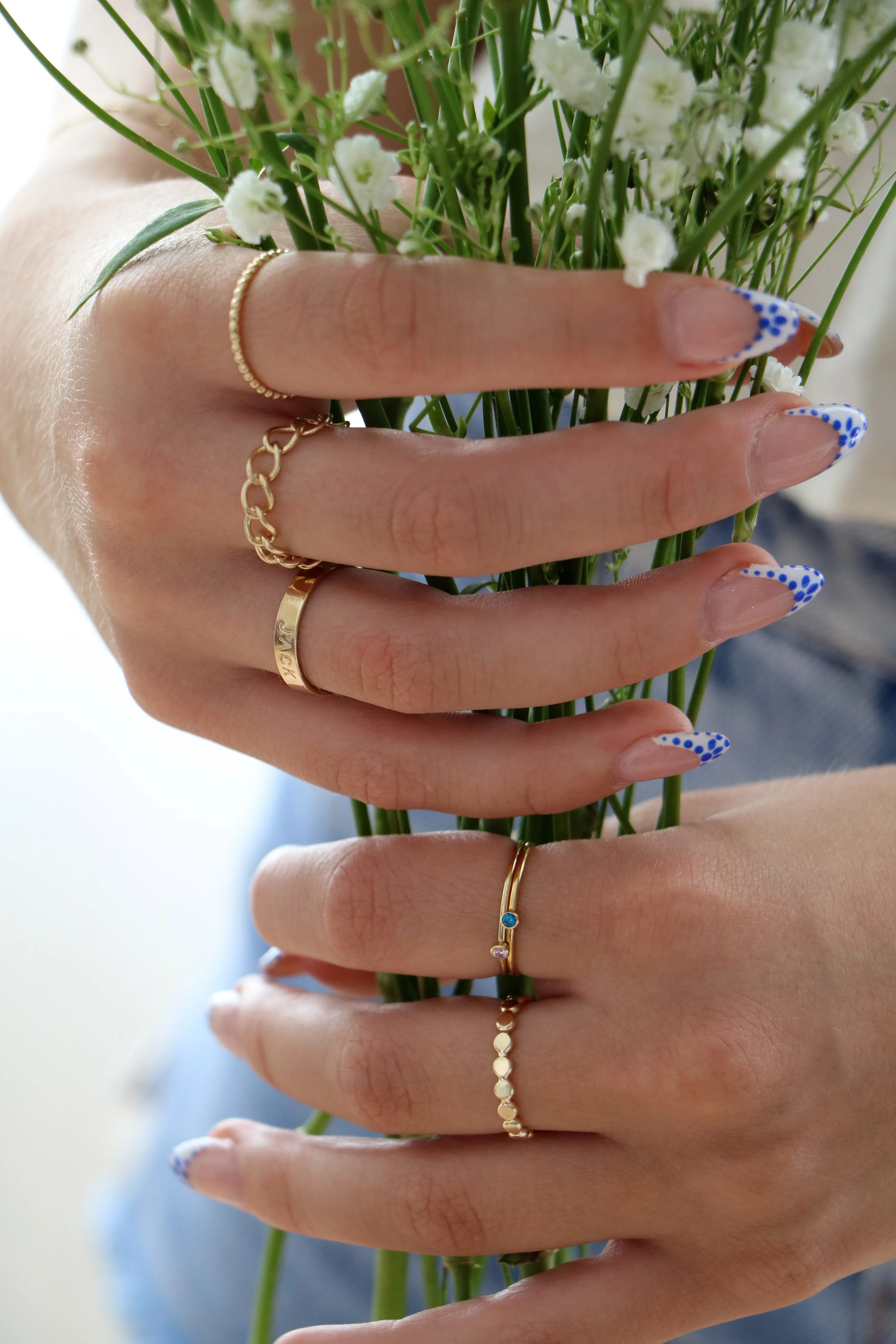 stacking birthstone ring {yellow gold}