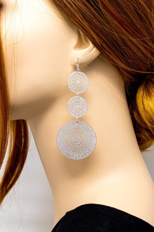 Stamp Disk Earrings