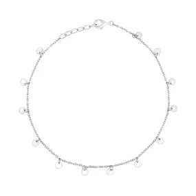 Sterling Silver Mini Disc Ankle Chain K203