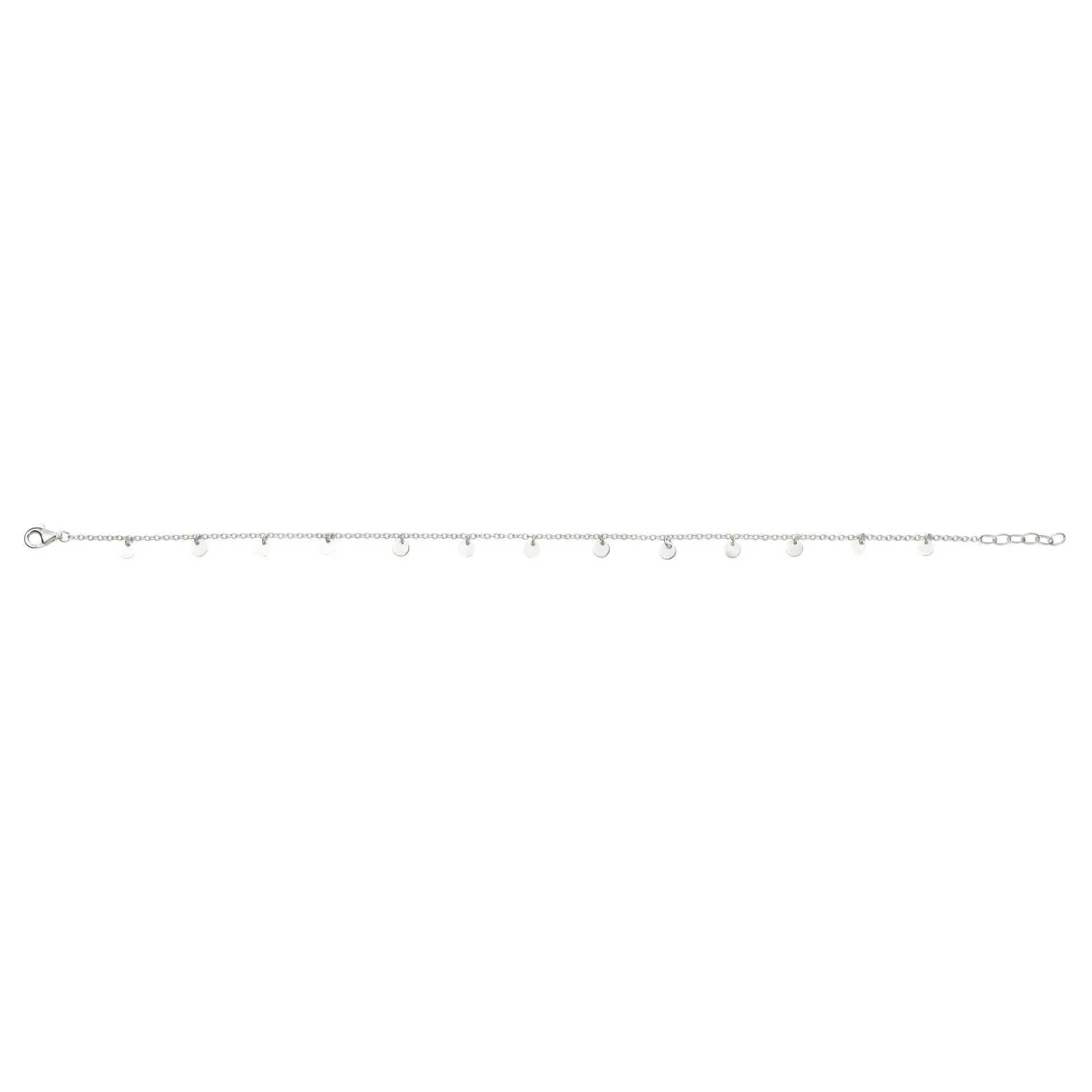 Sterling Silver Mini Disc Ankle Chain K203