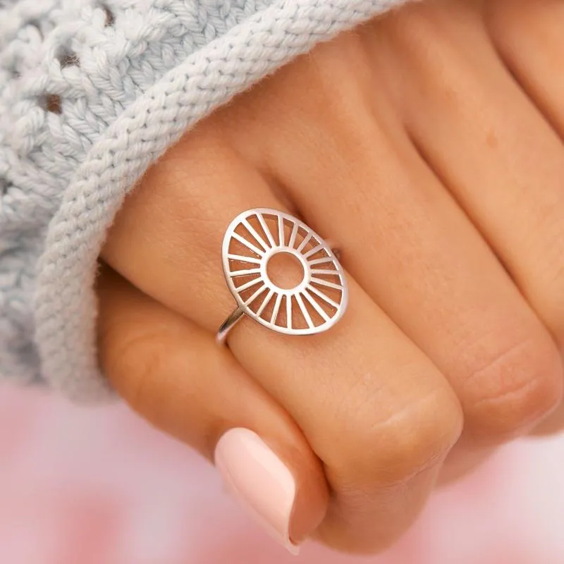 SUNBURST { RING } Silver