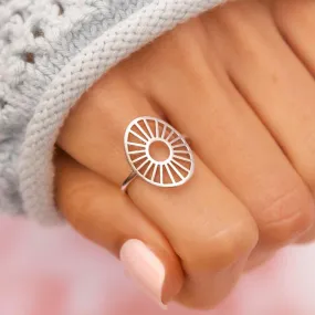 SUNBURST { RING } Silver