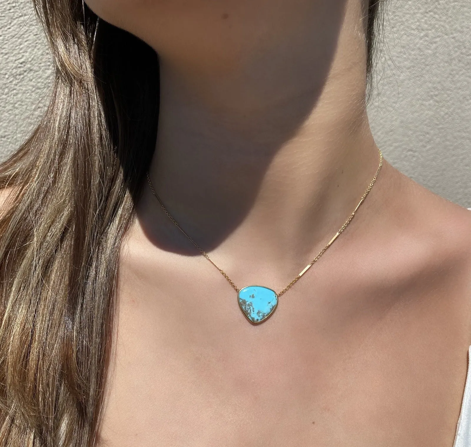 Teardrop Kingsman Turquoise Necklace