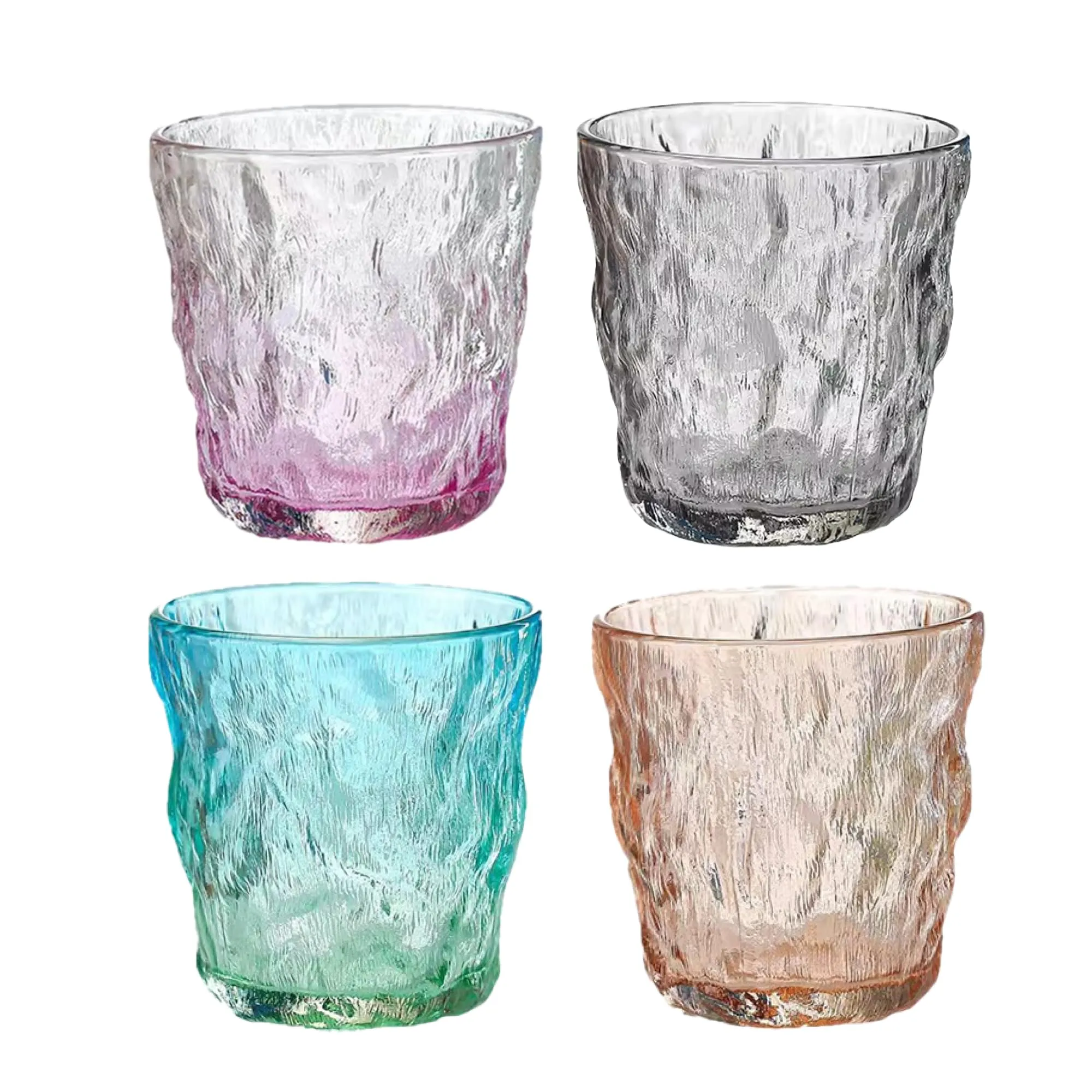 The Better Home Zest Juice Glasses Set of 4 (270ml Each) | Water Glasses | Cold Drink Glass | Lead Free Drinking Glasses | Kitchen Gift Items | Assorted Set | Kaanch Ke Glass | Housewarming Gifts