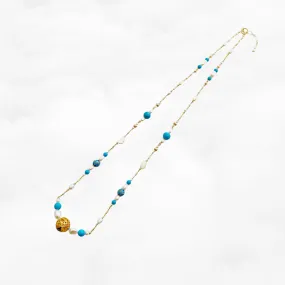 The Nine Turquoise and Pearl Necklace
