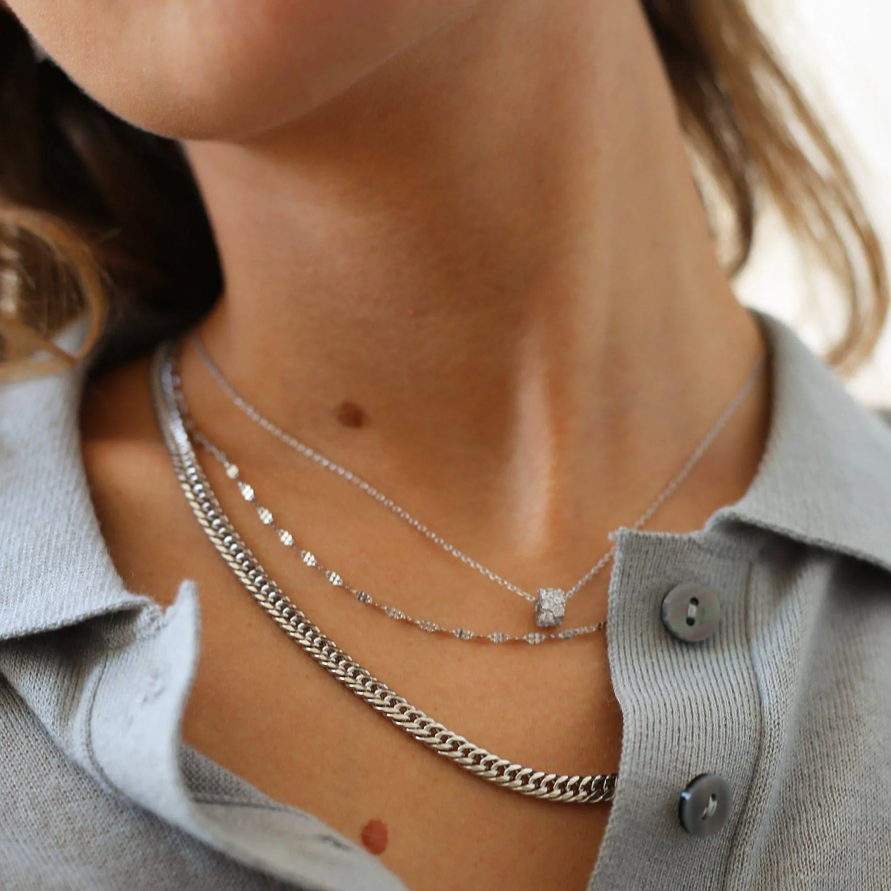THE QUIN NECKLACE - sterling silver
