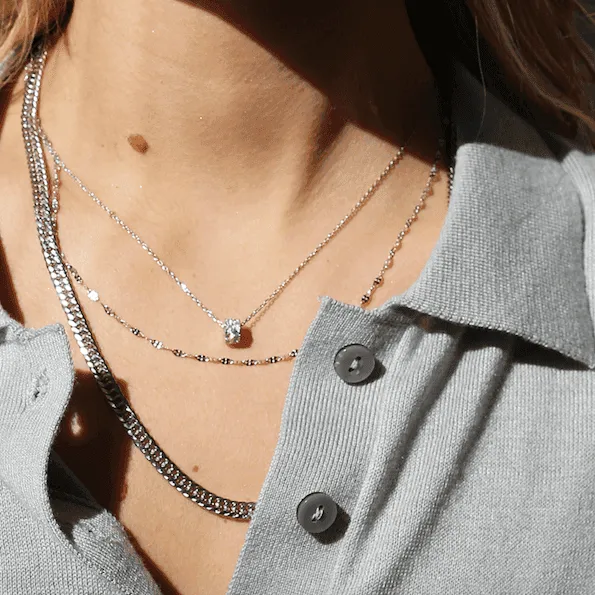 THE QUIN NECKLACE - sterling silver