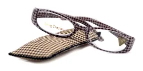 The Scottish, (Premium) Reading Glasses, High End Readers (Brown) Hound Tooth  1.25..  3 Magnifying Eyeglasses. Houndstooth NY Fifth Avenue