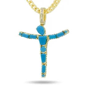 The Turquoise Crucifix Cross Necklace
