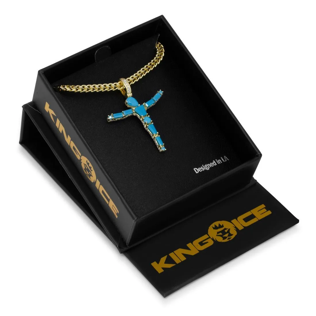 The Turquoise Crucifix Cross Necklace