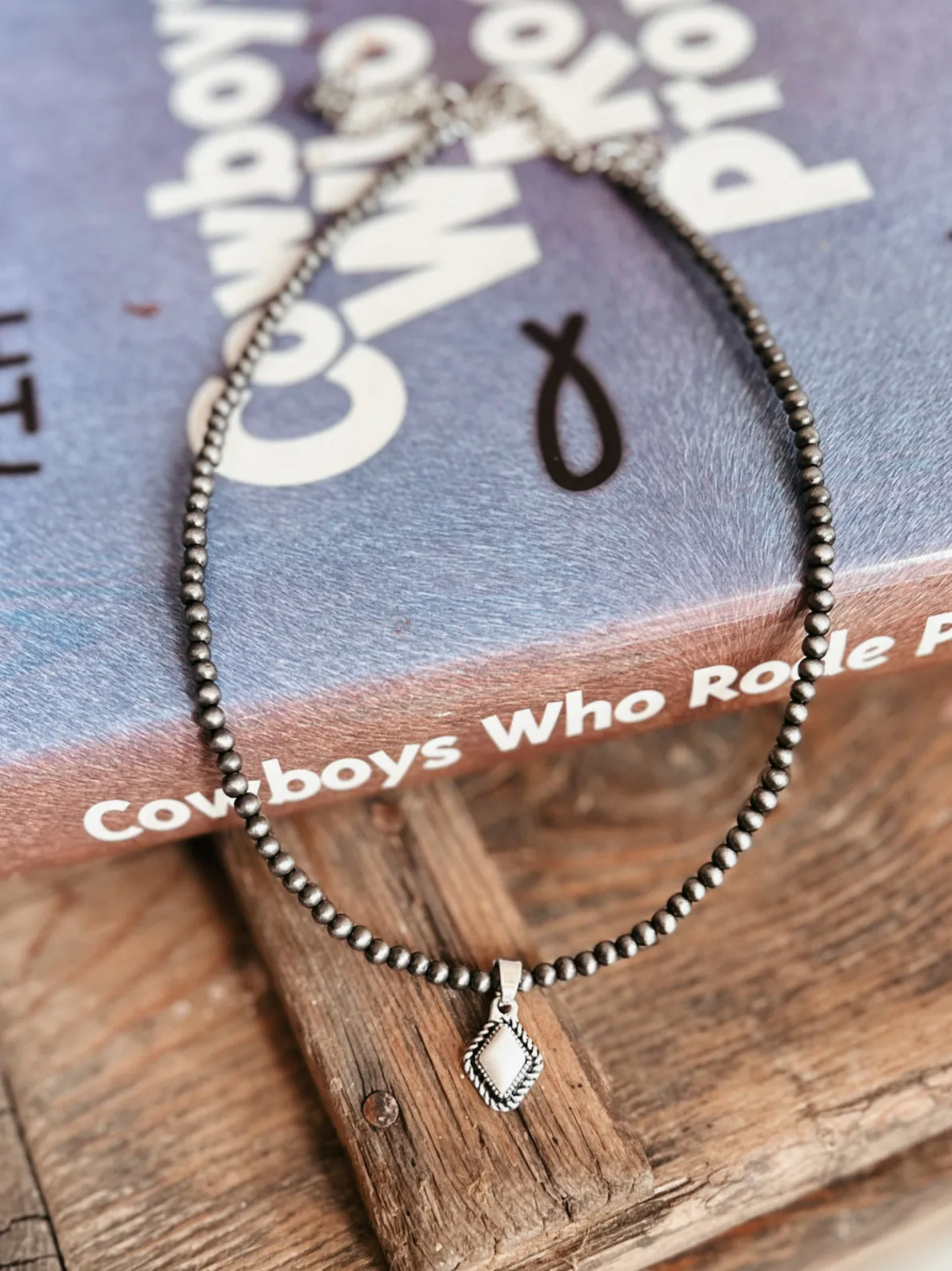 Tiny White Turquoise Necklace