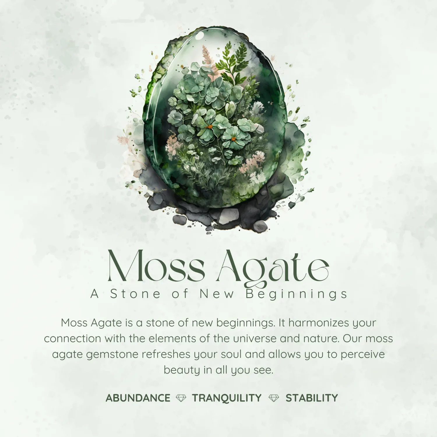 Trellis Moss Agate Earrings