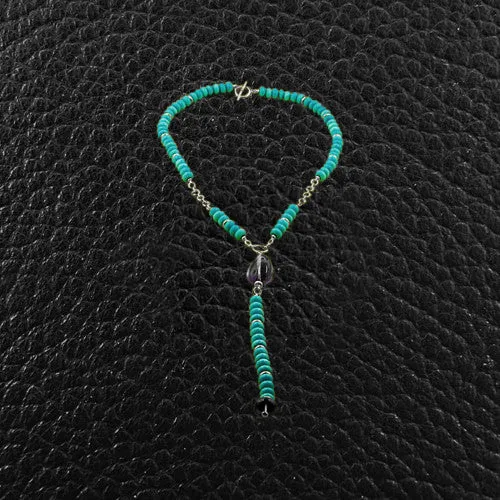 Turquoise & Amethyst Bead Necklace