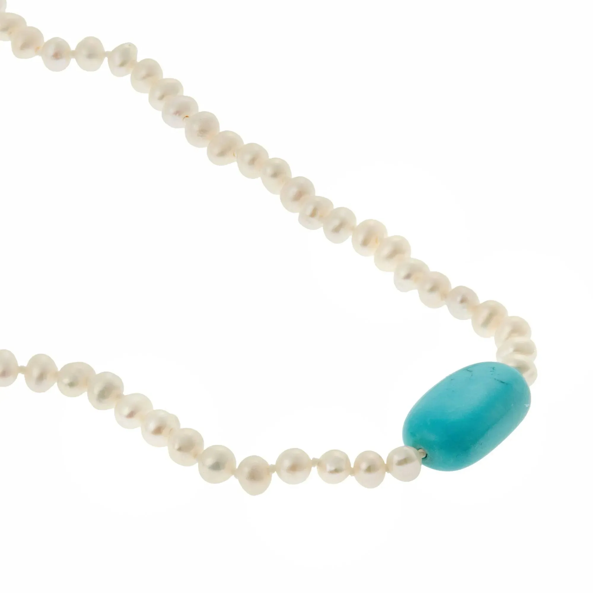 Turquoise Pearl Necklace (45cm)
