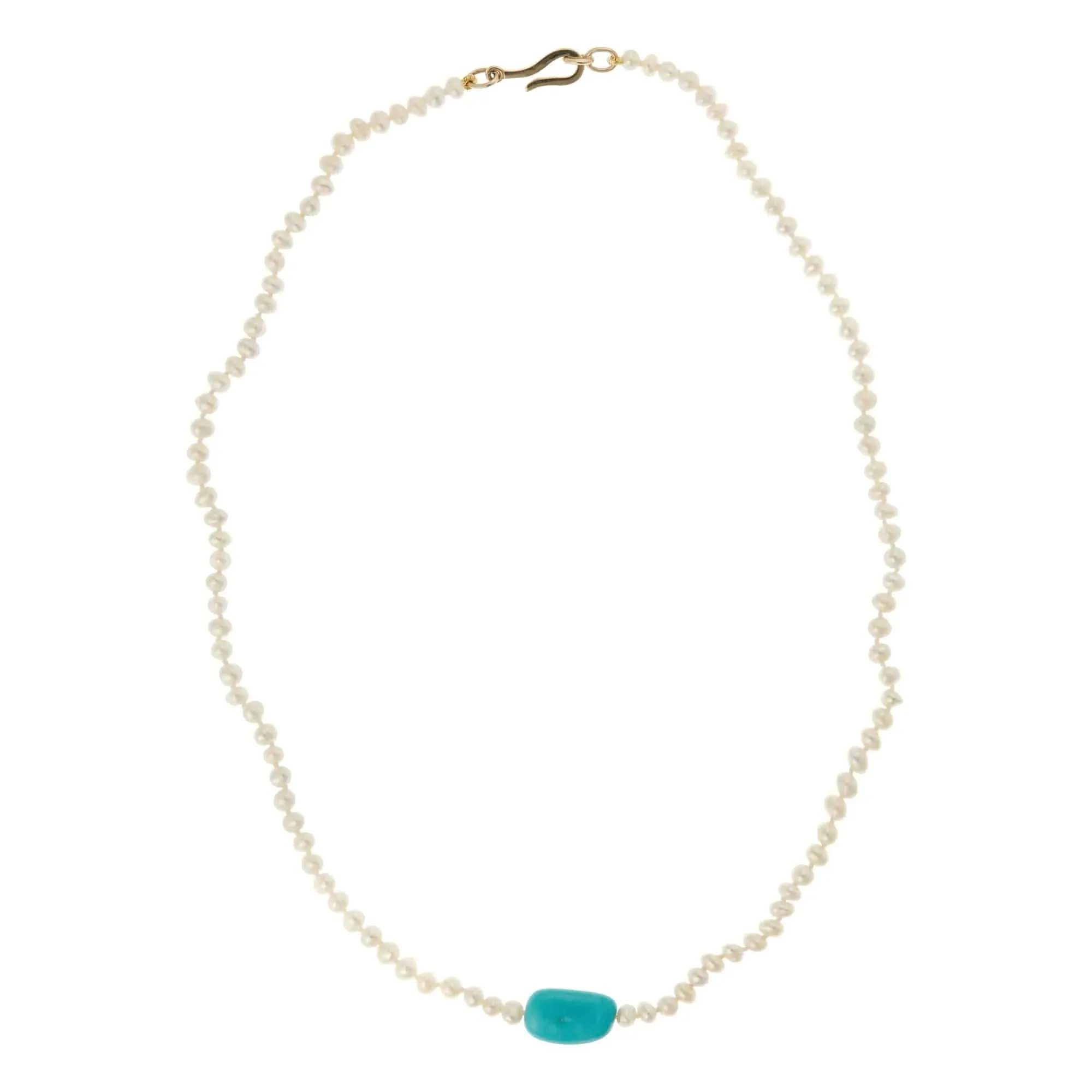 Turquoise Pearl Necklace (45cm)