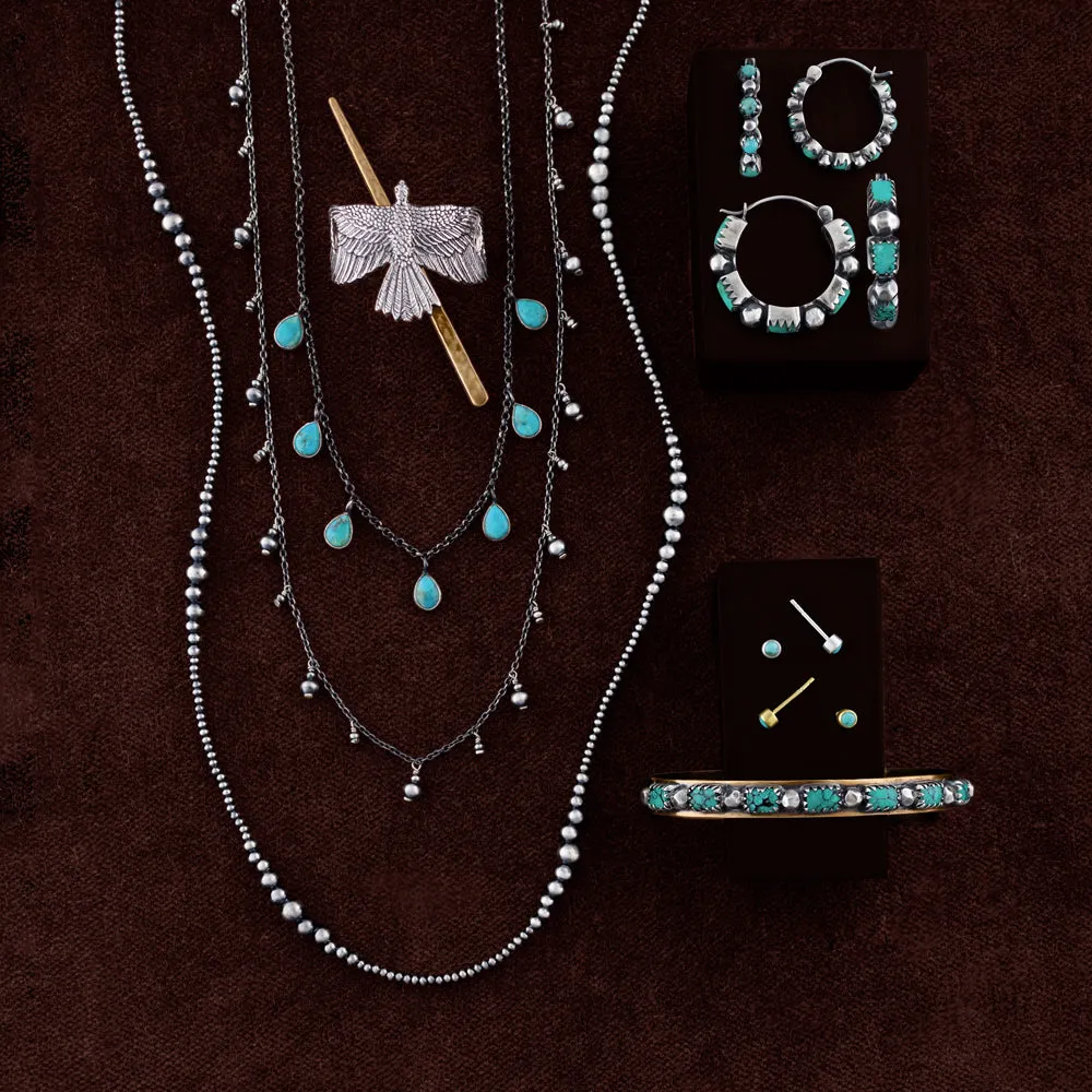 Turquoise Teardrops Necklace | Available to ship January 7, 2025