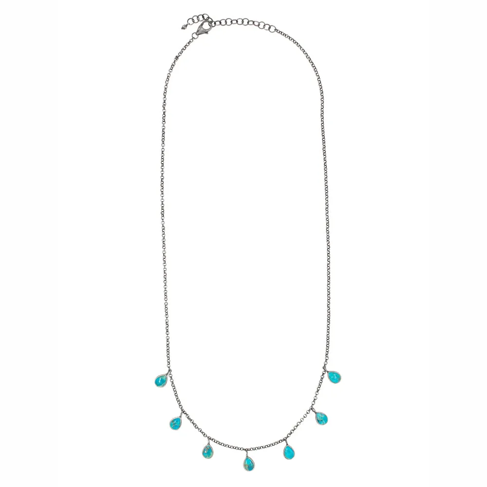 Turquoise Teardrops Necklace | Available to ship January 7, 2025