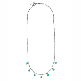Turquoise Teardrops Necklace | Available to ship January 7, 2025