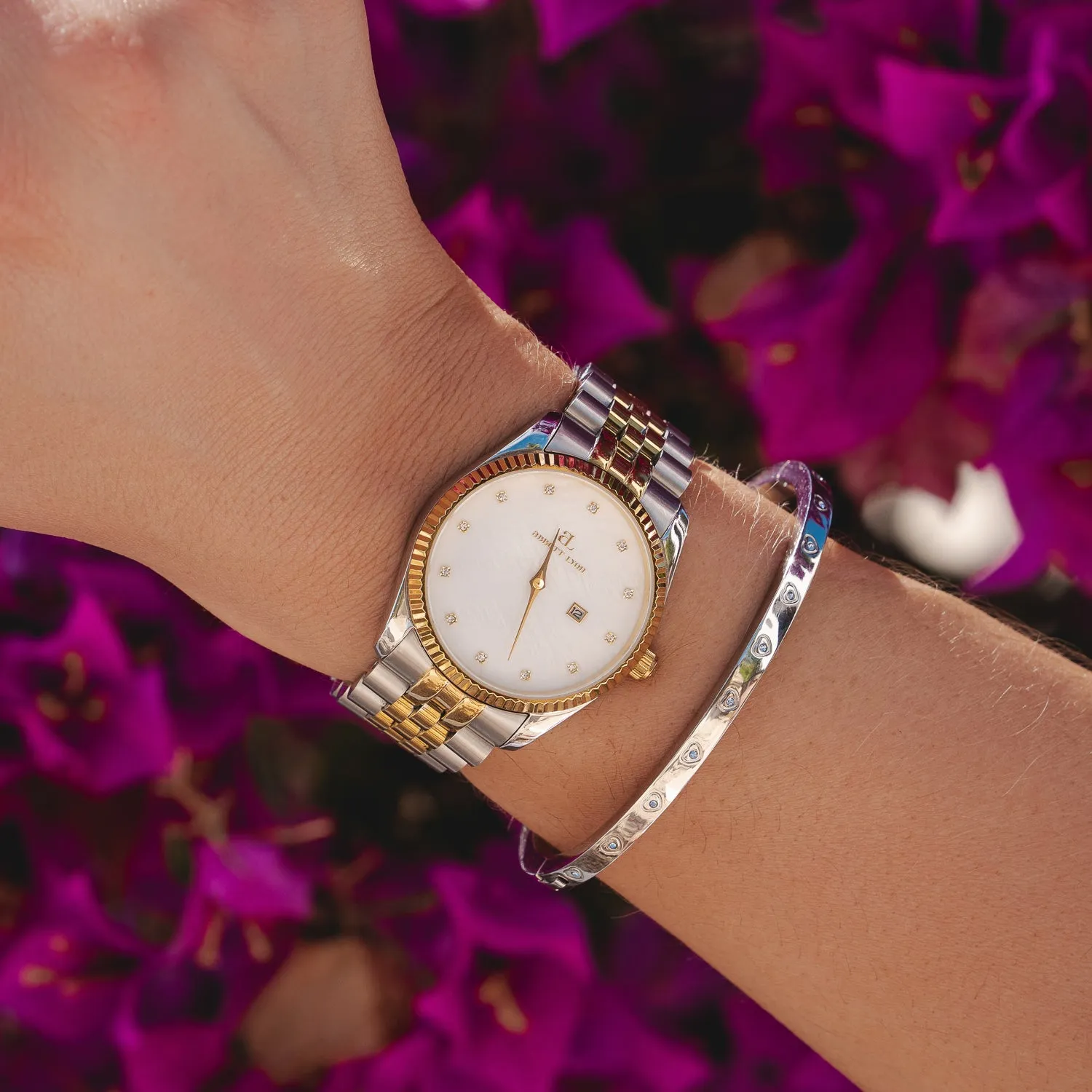 Two Tone Pearl Link Belgravia 36 Watch