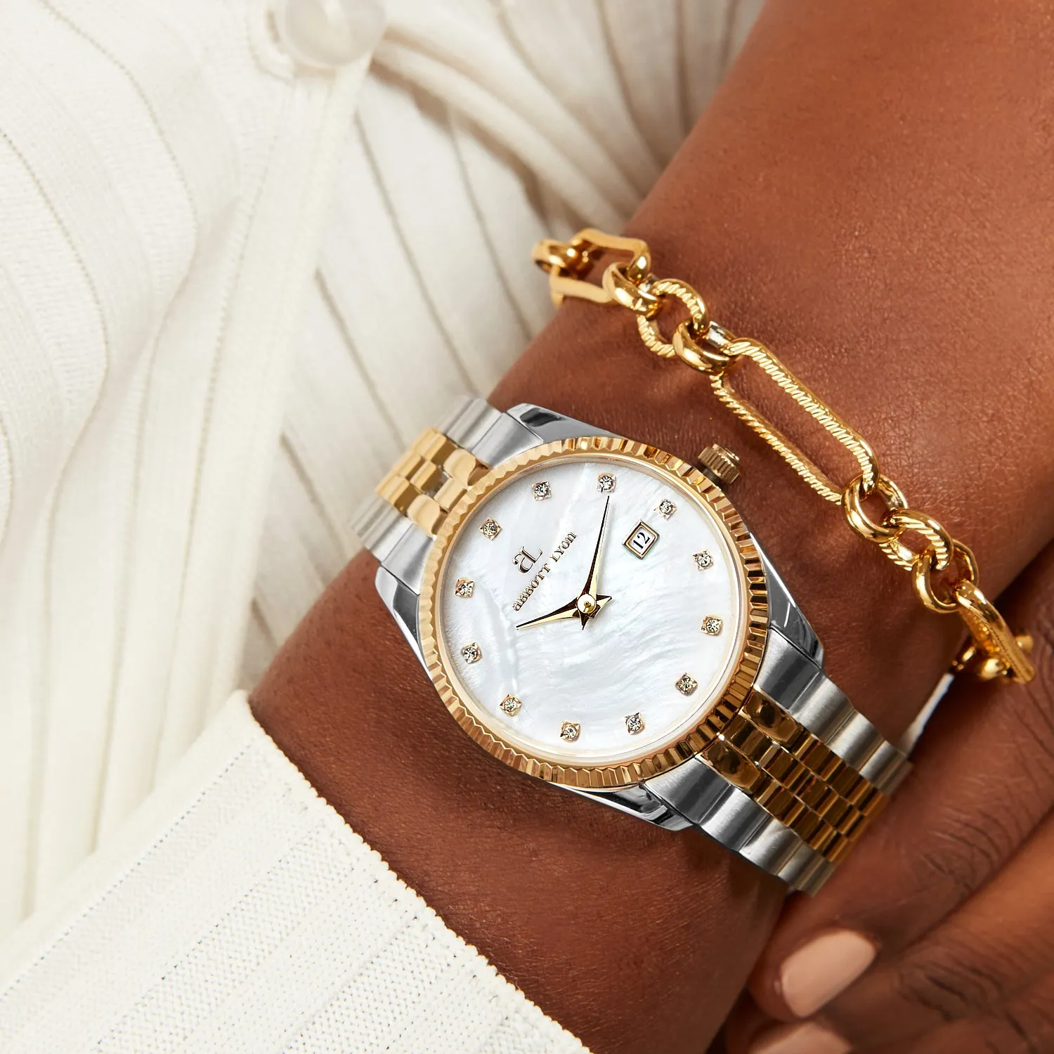Two Tone Pearl Link Belgravia 36 Watch