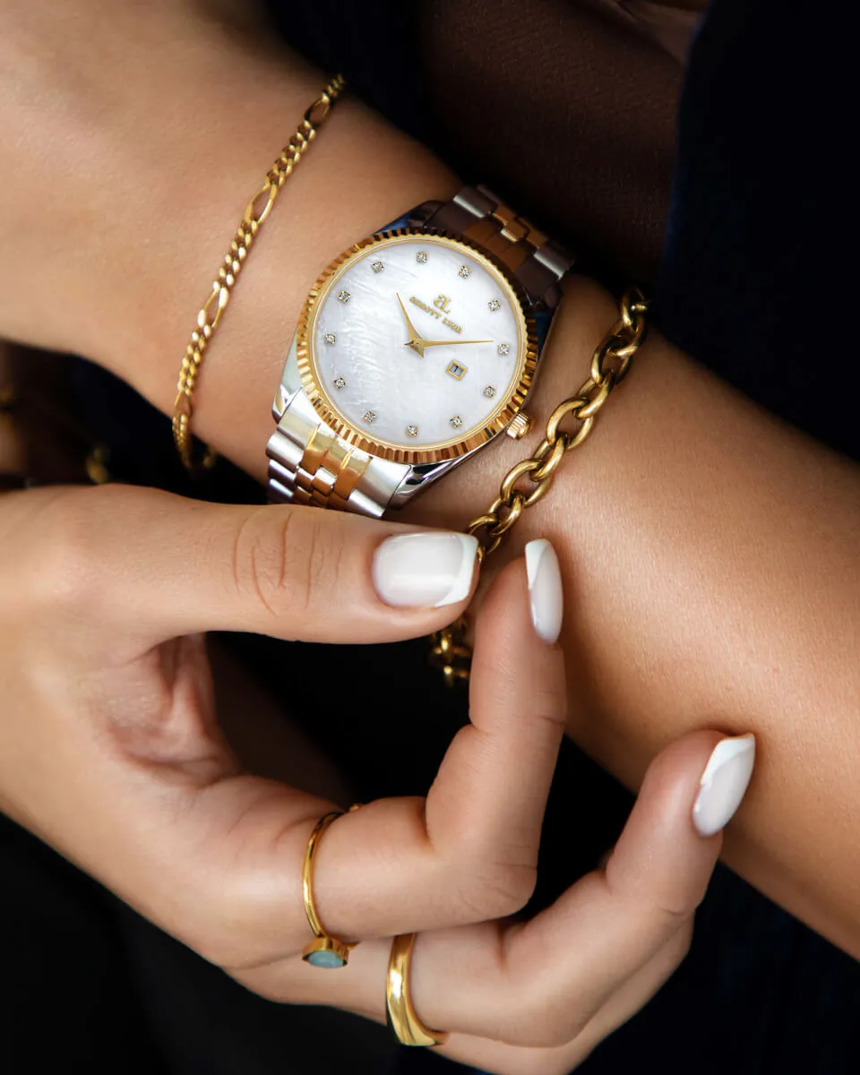 Two Tone Pearl Link Belgravia 36 Watch