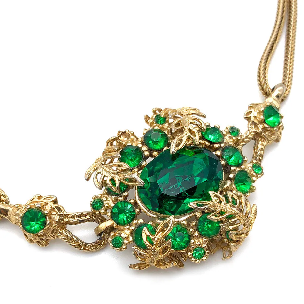 【USA輸入】ヴィンテージ グリーン フローラル ブレスレット/Vintage Green Floral Bracelet