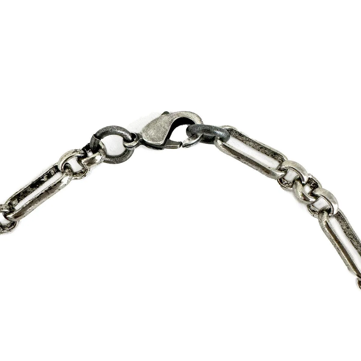 V2 Designs Loose Link Mixed Media Stirrup Necklace