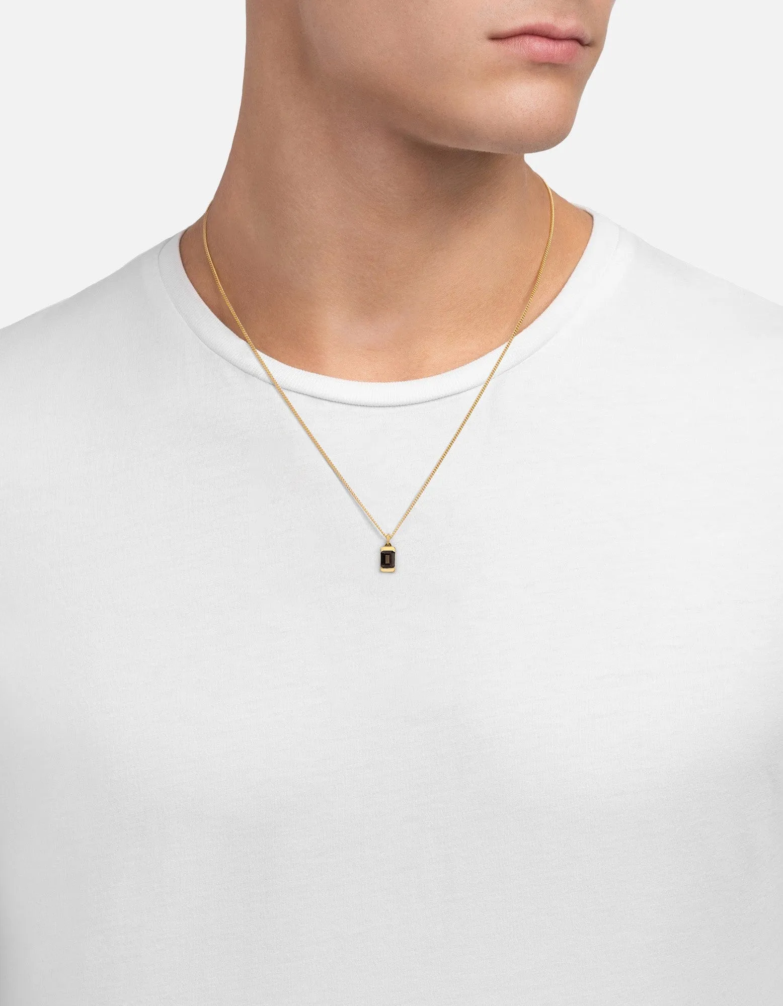 Valor Gray Topaz Necklace, Gold Vermeil