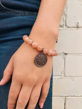Various Gemstone Bracelet // Tibetan Charm
