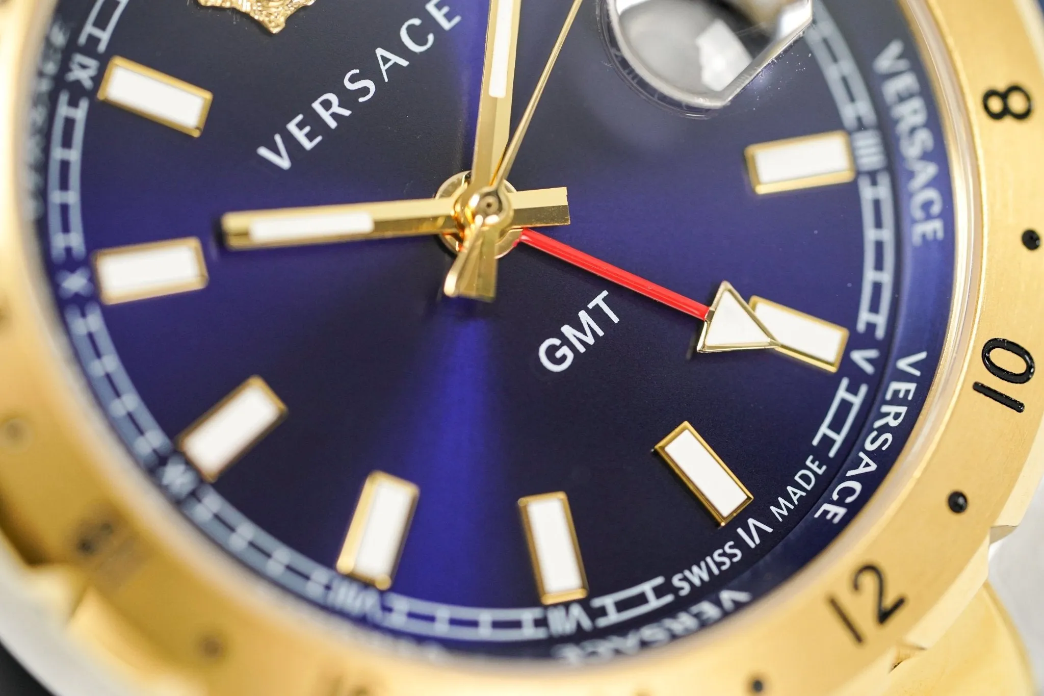 Versace Men's Watch Hellenyium GMT Blue Two-Tone Bracelet V11060017