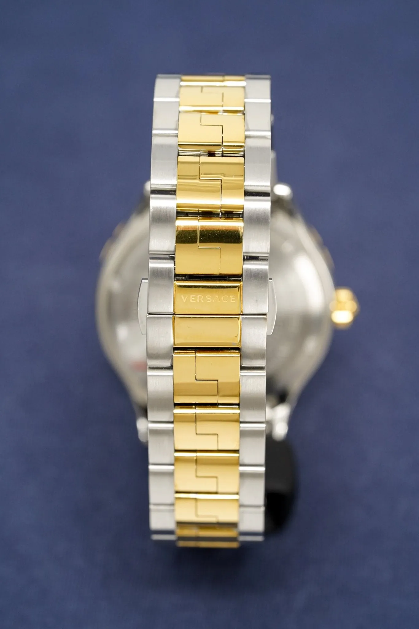Versace Men's Watch Hellenyium GMT Blue Two-Tone Bracelet V11060017