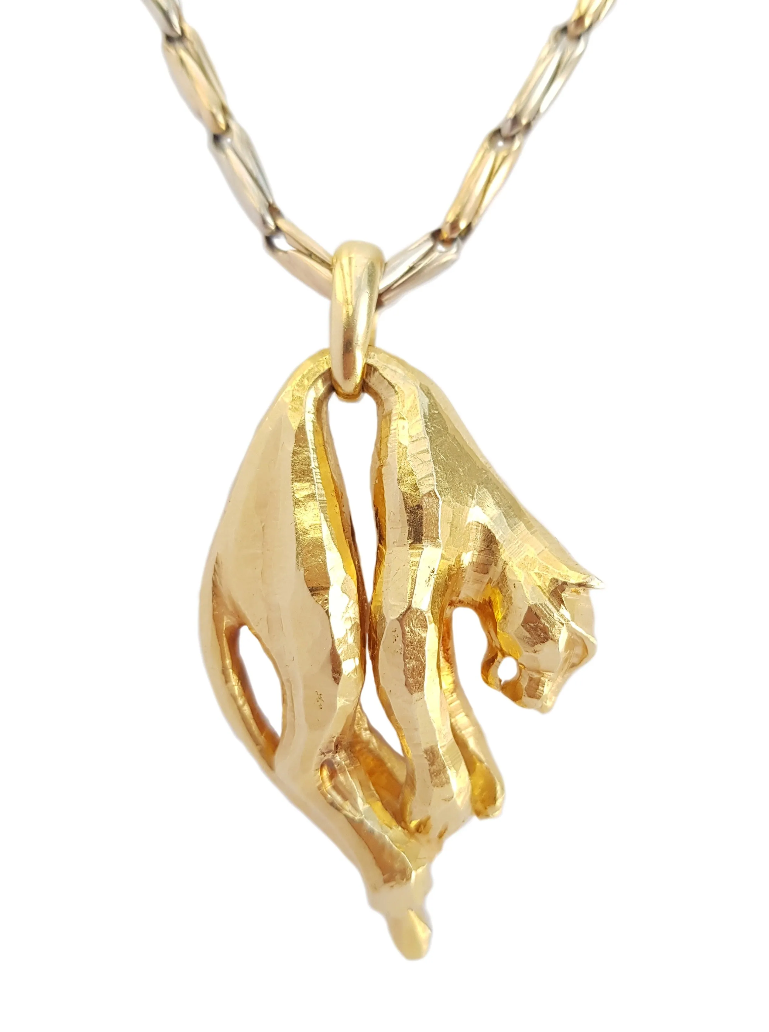 Vintage 1981 Cartier Panthère Molle Pendant Necklace with Cord & Chain