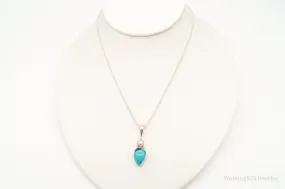 Vintage Designer SAJEN Turquoise Pearl Sterling Silver Necklace