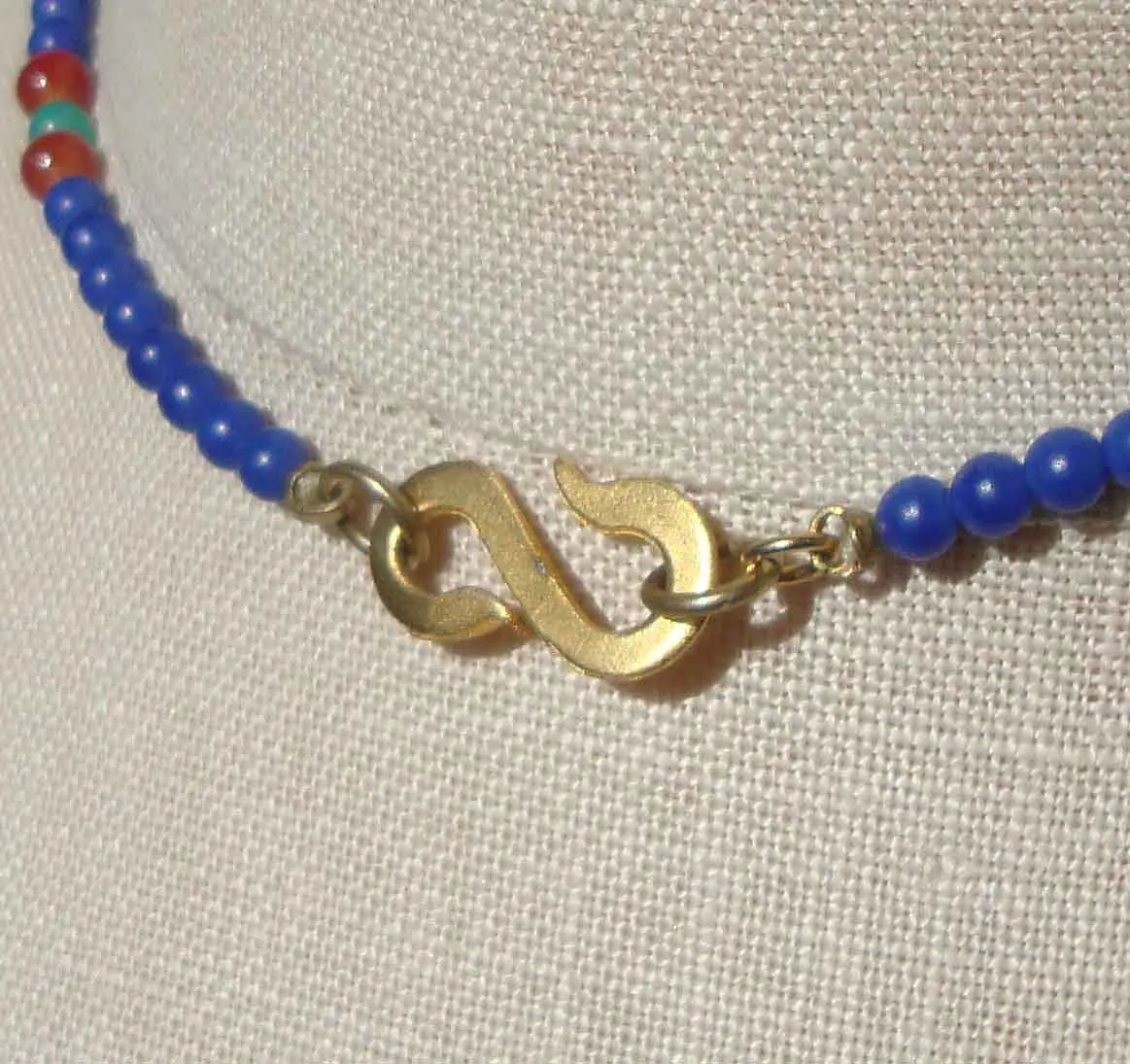 Vintage Kenneth Lane Egyptian Revival Lotus Pendant Necklace