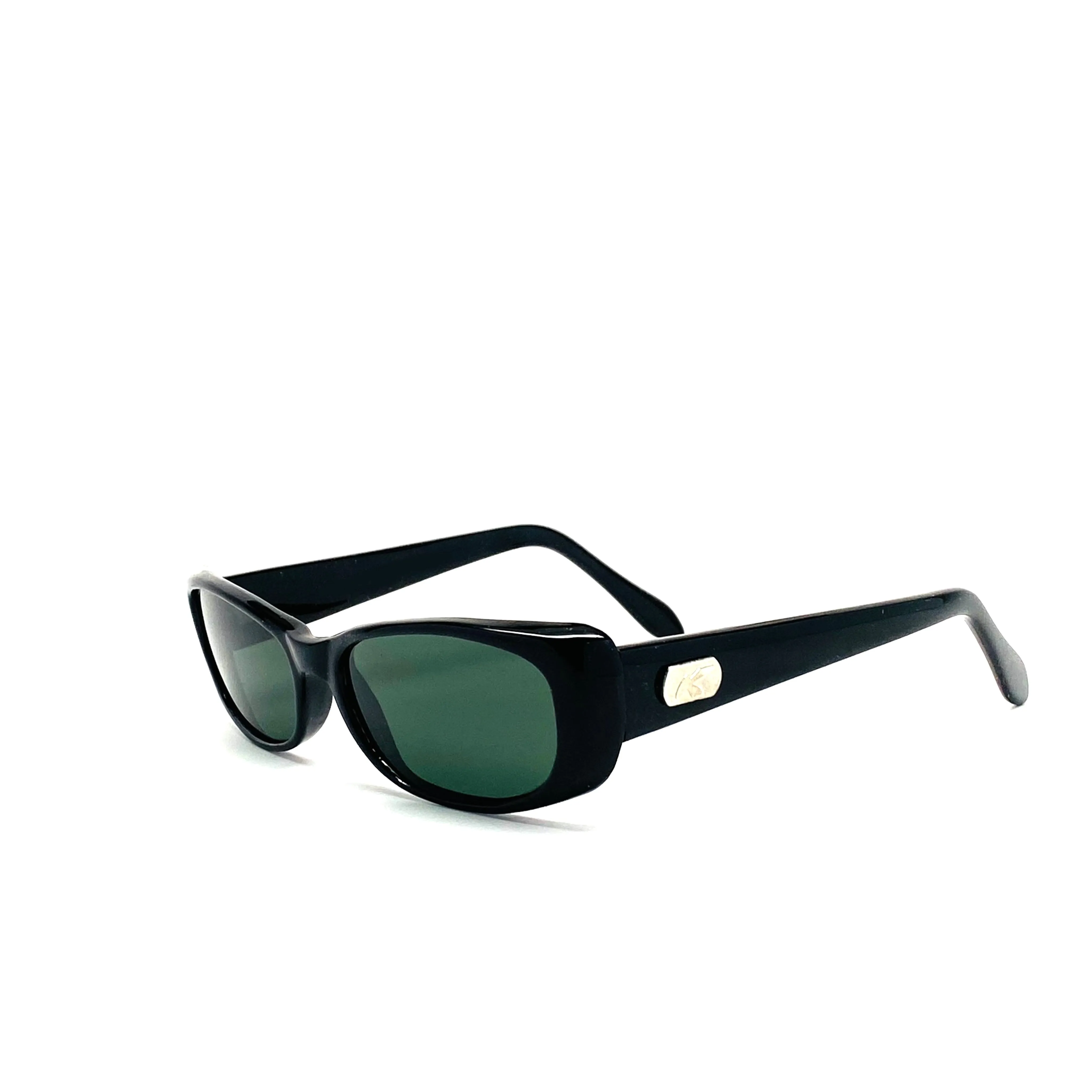 Vintage Small Sized 90s Mod Rectangle Sunglasses - Black