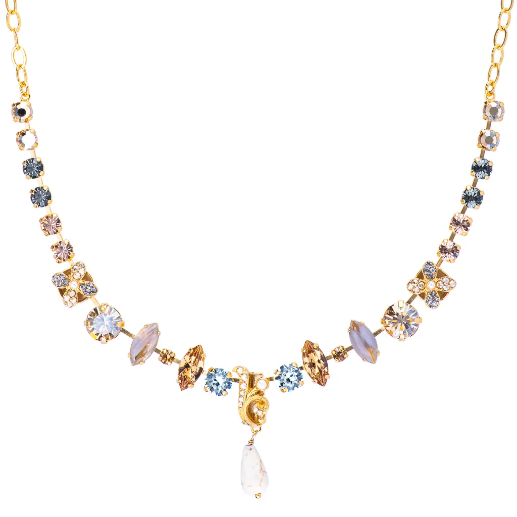 Wallflower Marquise and Round Necklace in "Earl Grey" *Preorder*