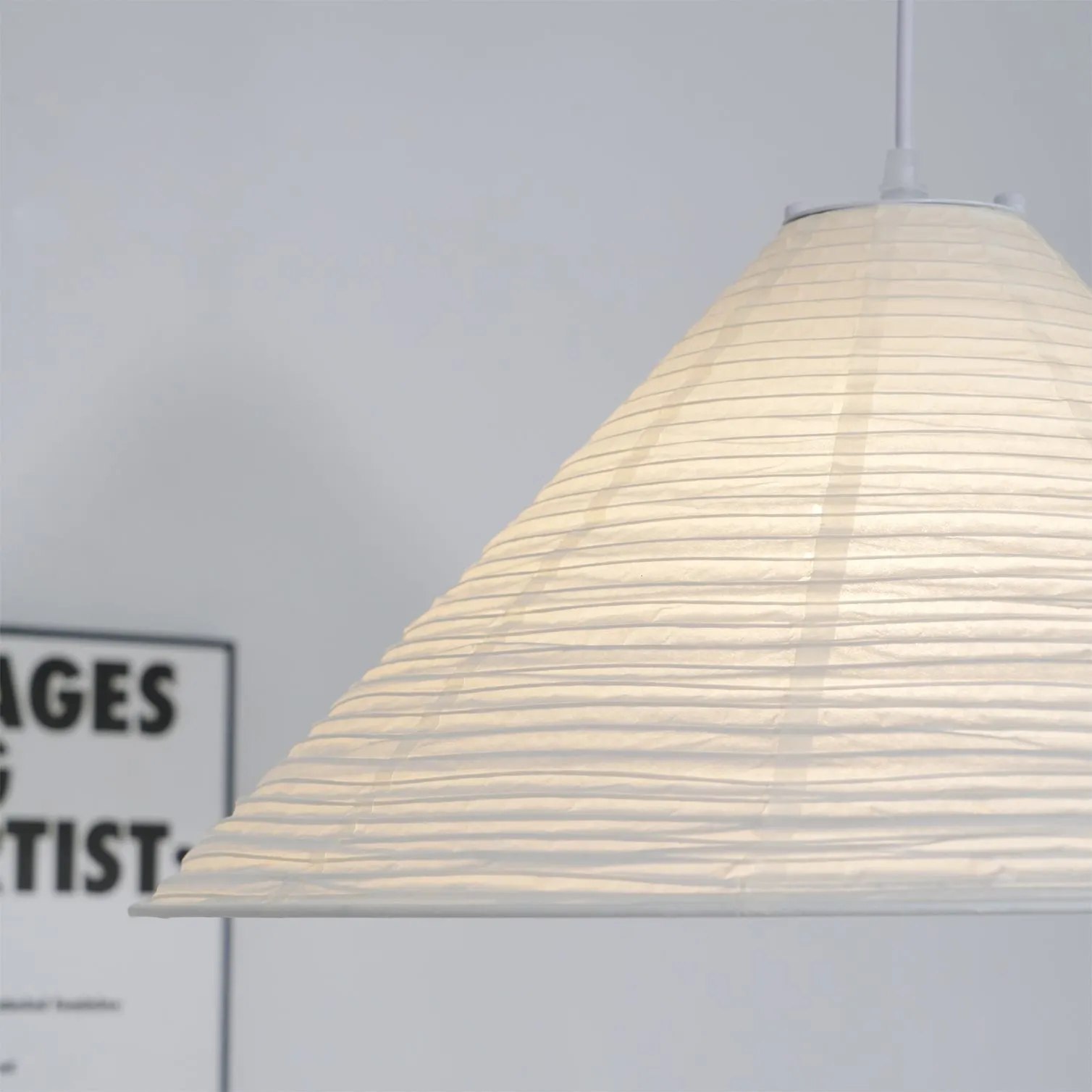 Washi Paper Pyramid Pendant Lamp