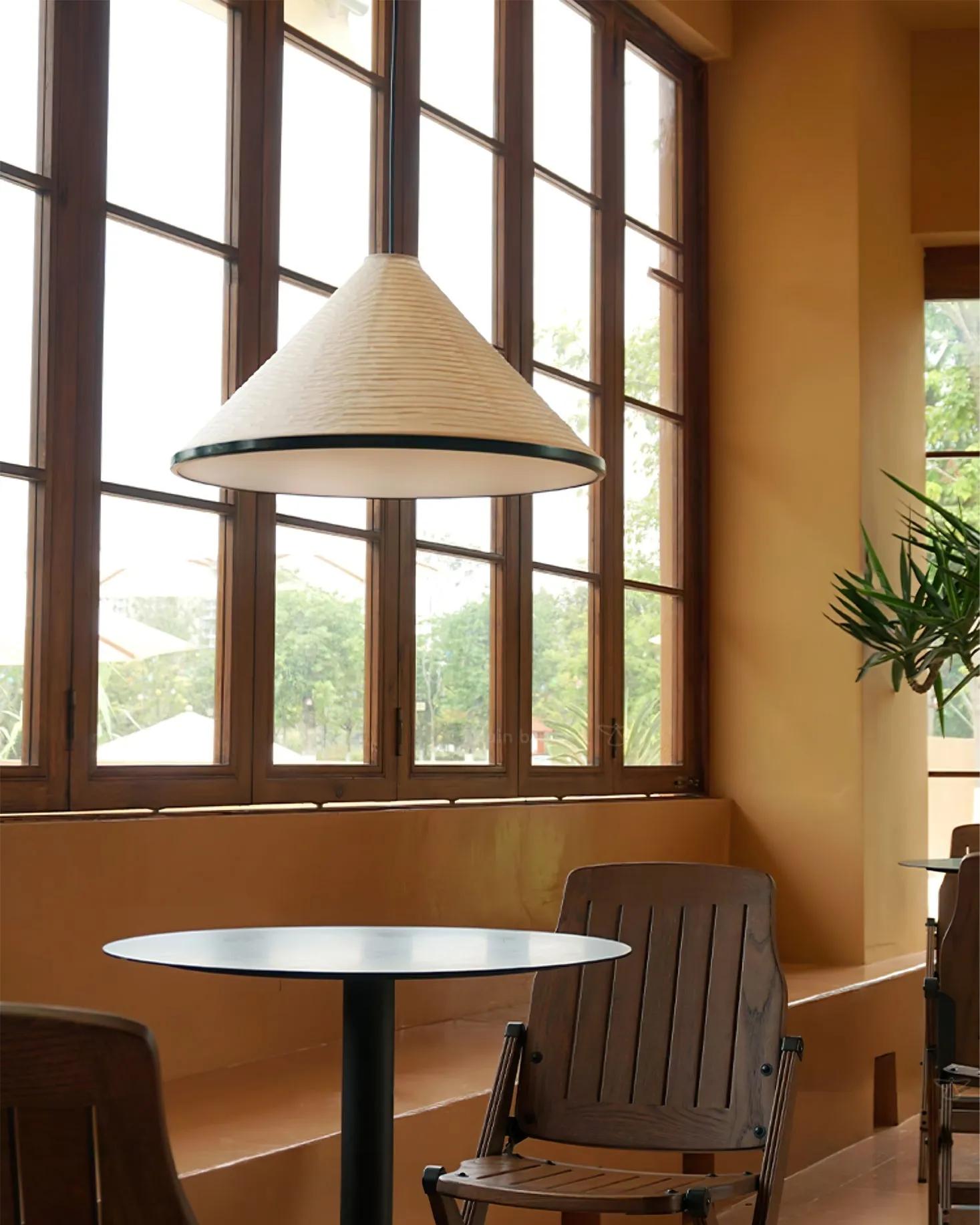 Washi Paper Pyramid Pendant Lamp