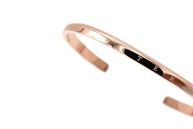 Water Cuff Bracelet in Red Gold