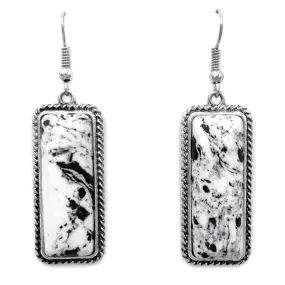 White Turquoise Stone Earrings