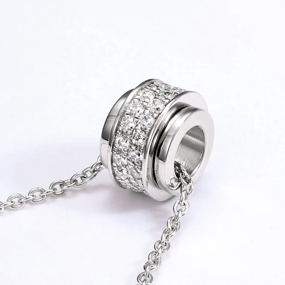 Women's Necklace 925 Silver Platinum-Plated Pendant Necklace  Gift for Girls