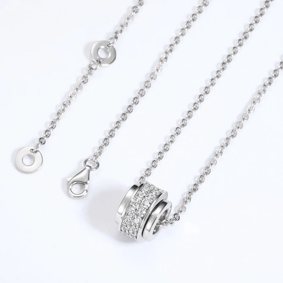 Women's Necklace 925 Silver Platinum-Plated Pendant Necklace  Gift for Girls