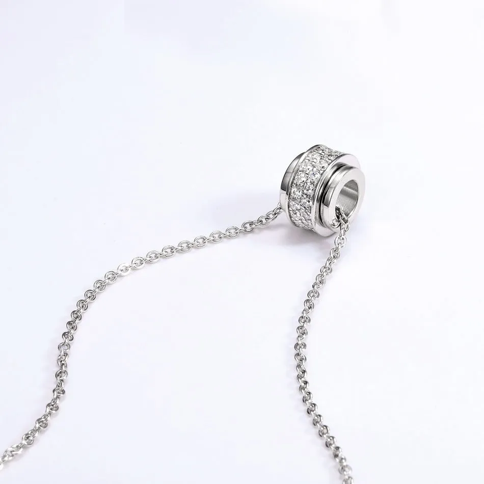 Women's Necklace 925 Silver Platinum-Plated Pendant Necklace  Gift for Girls