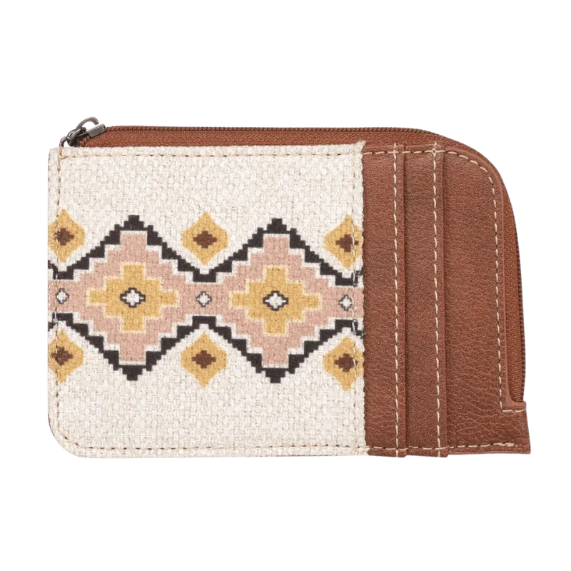 Wrangler Women's Southwestern Print Coffee Mini Zip Card Case WG2202-W005CF
