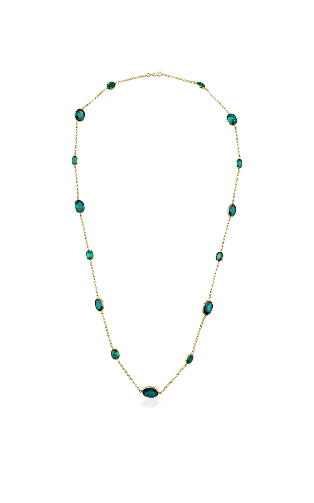 Yeşil Topaz Uzun Kolye