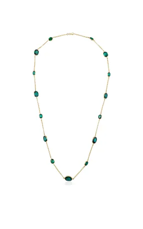 Yeşil Topaz Uzun Kolye