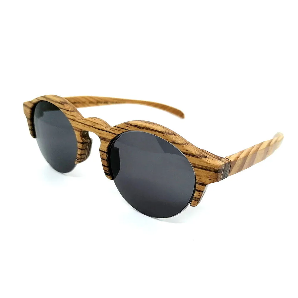 zebra wood Semi-rimless THANKS