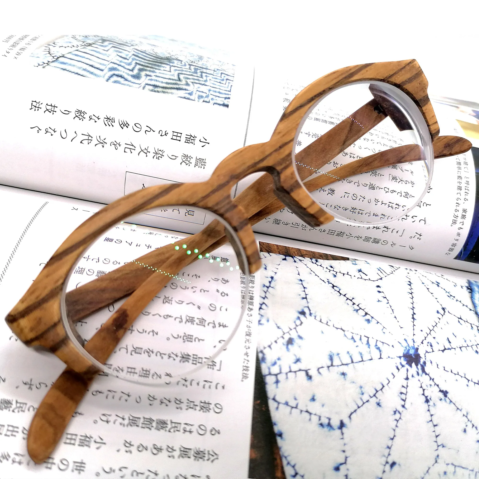 zebra wood Semi-rimless THANKS