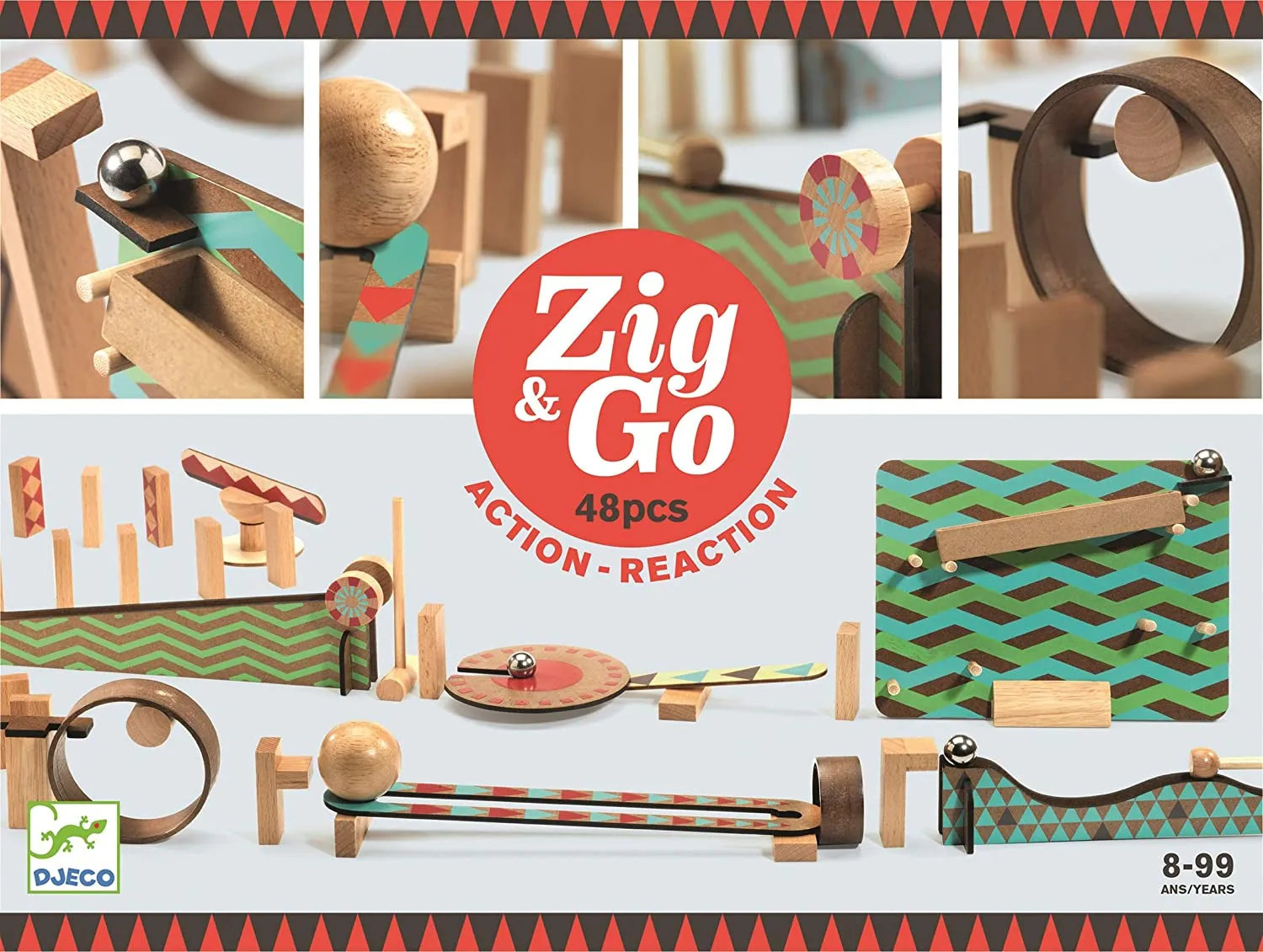 Zig & Go - Ultimate Domino 48 Piece Race Set